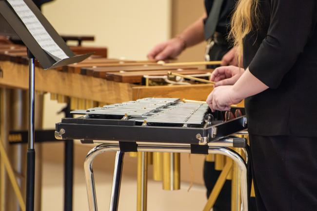 Student perform during fall 2023 chamber works I concert