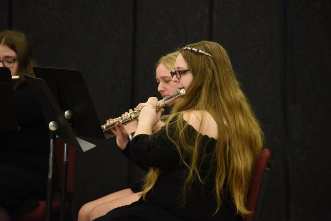 Students perform during fall 2023 Chamber Works II concert