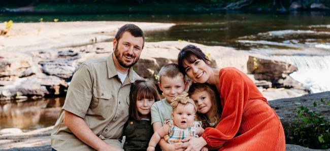 Casey and Kaitlin Patterson and their children