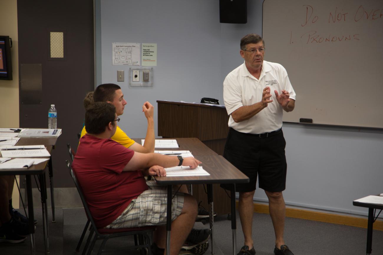 Lanny Frattare during Sports Announcing Camp