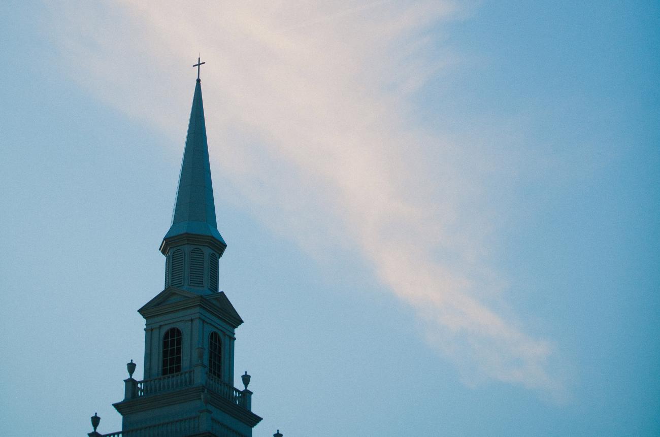 Our chapel in front of a blue sky