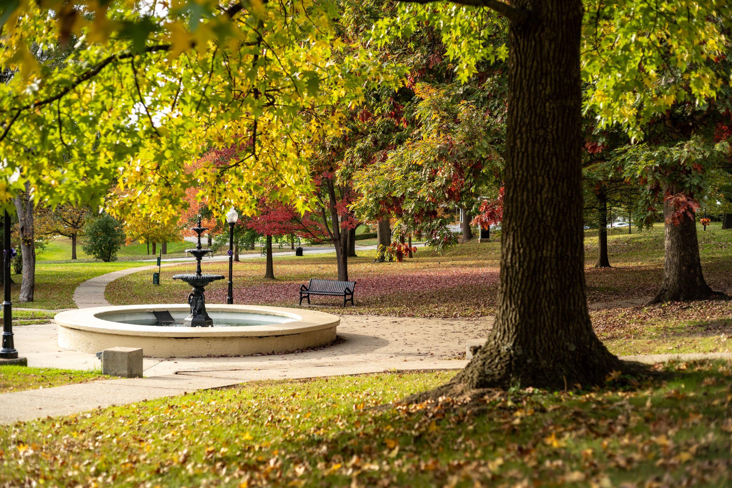 Fountain Park in the fall