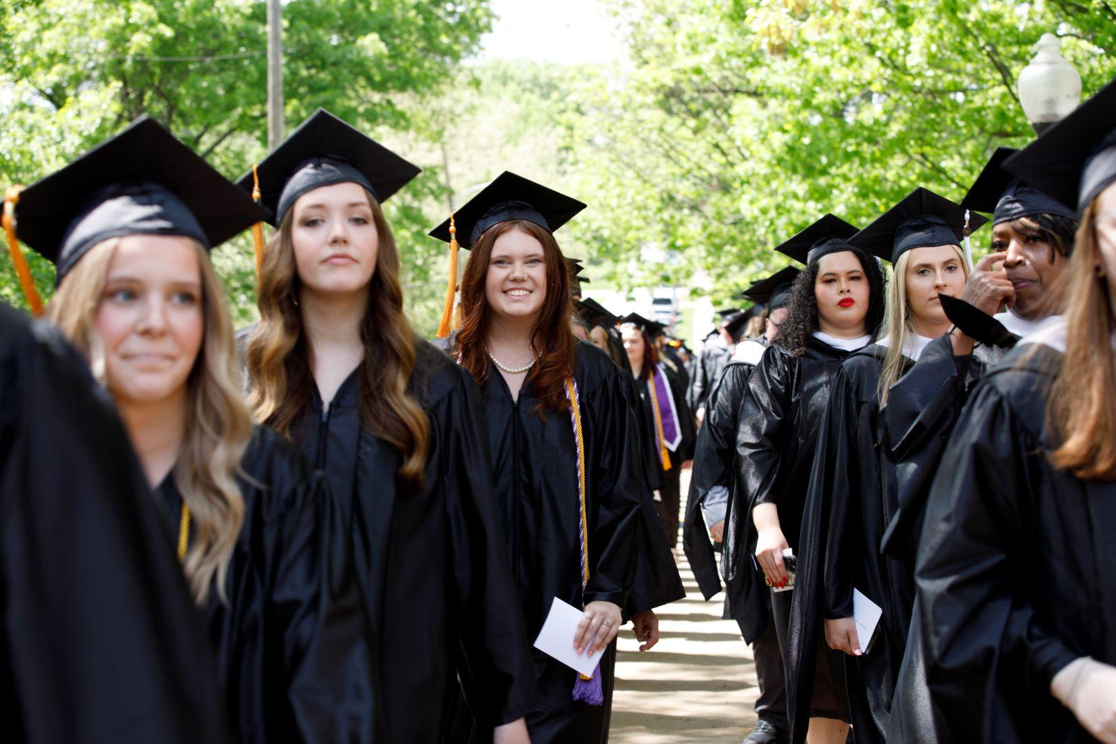 Graduates process for Commencement