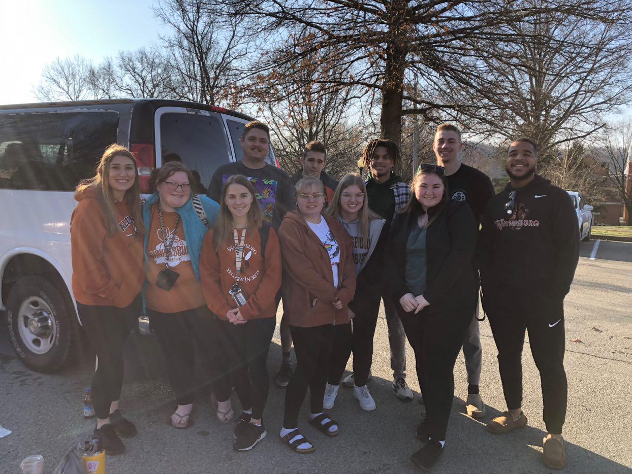 A group photo from the Spring 2023 Habitat for Humanity service trip to Concord, North Carolina