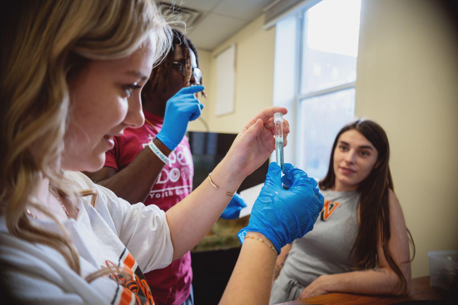 Marine Biology students test the water quality