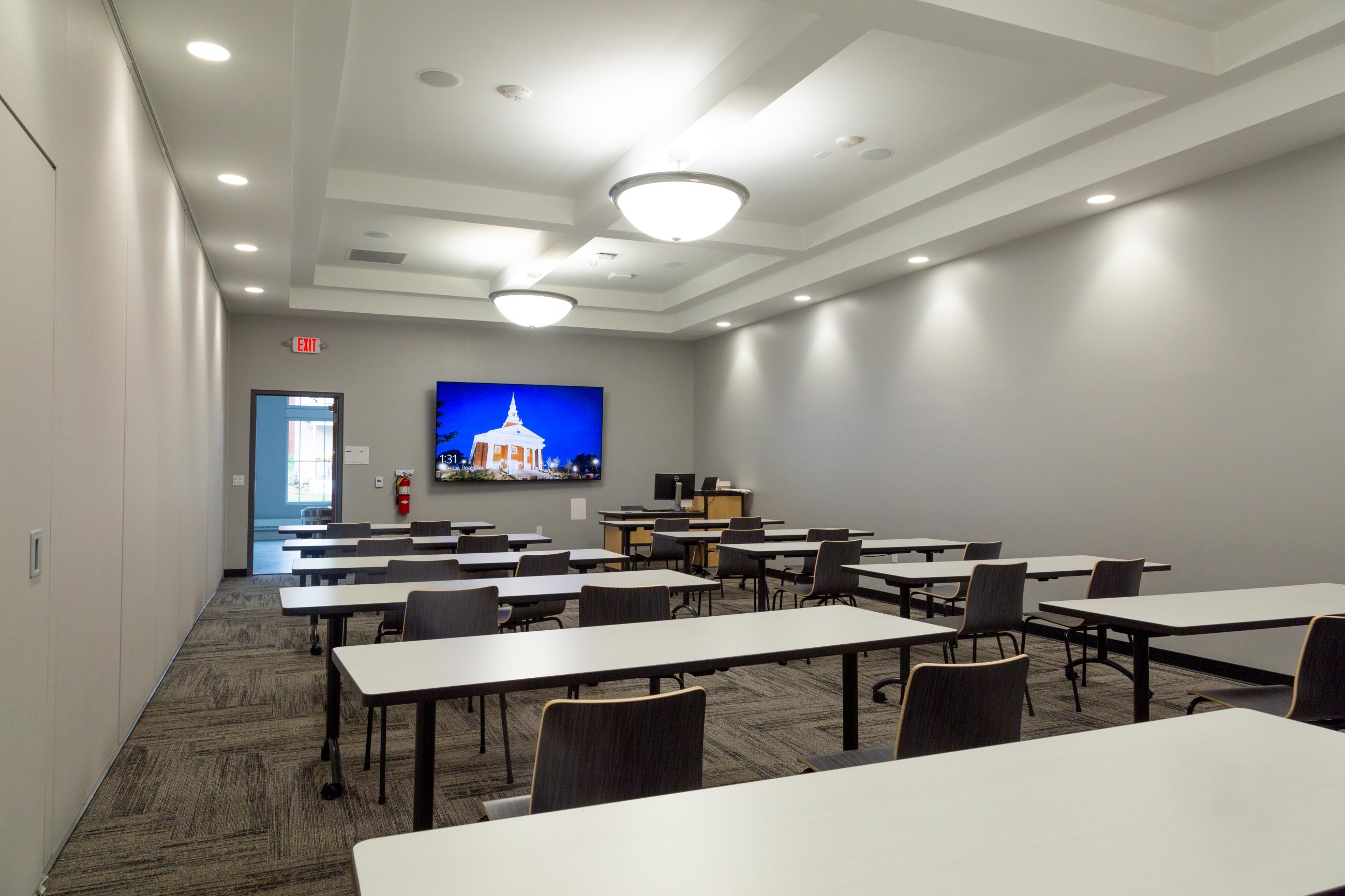 A look at one of the classrooms available on the first floor of the Center