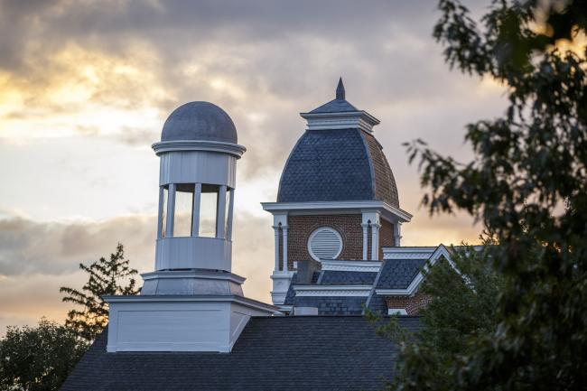 Hanna Hall and Miller Hall at sunrise