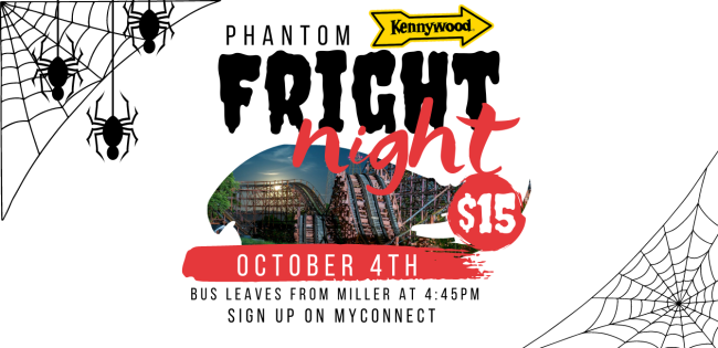 Flyer promoting Fright Night on Oct 4