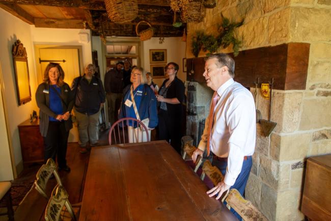 President Lee gives a tour of Alston Farm.